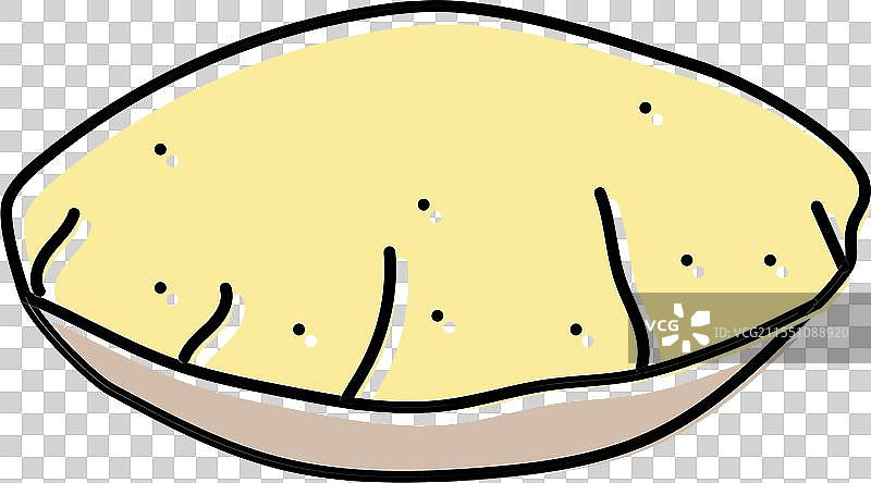 印度菜肴中的罗蒂面包彩色图标图片素材