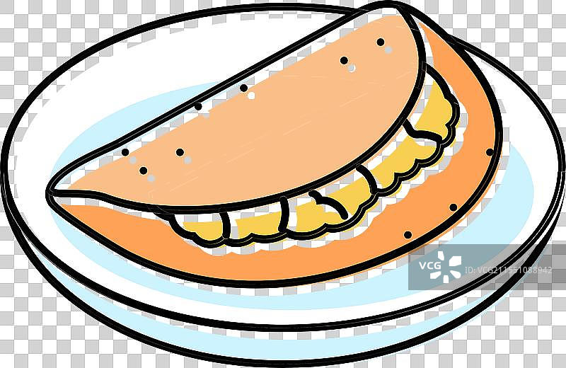 印度美食多萨的彩色图标图片素材