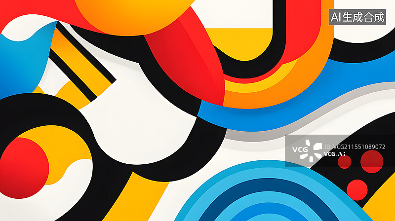 【AI数字艺术】漫画背景的波普艺术风格卡通插图图片素材