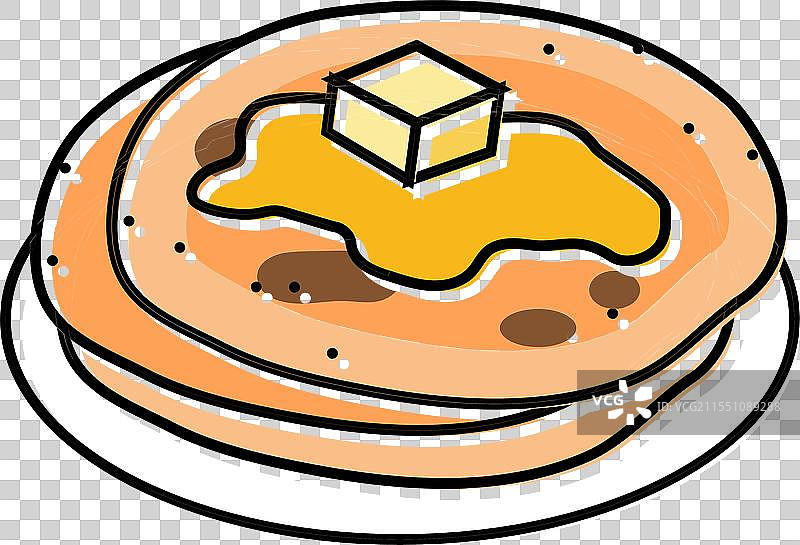 印度美食土豆饼彩色图标图片素材