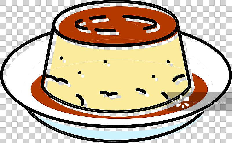 西班牙焦糖布丁 西班牙美食 彩色图标图片素材