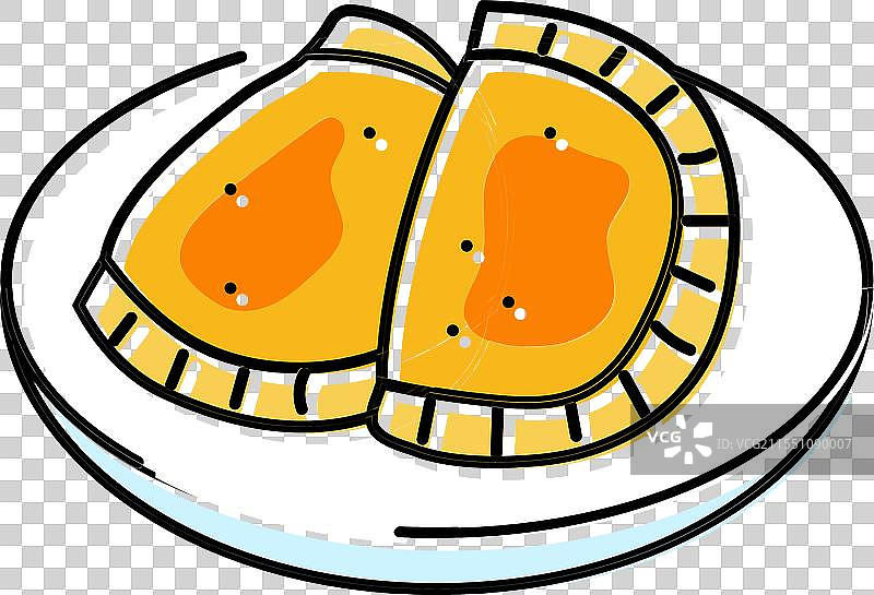 西班牙美食的饺子彩色图标图片素材