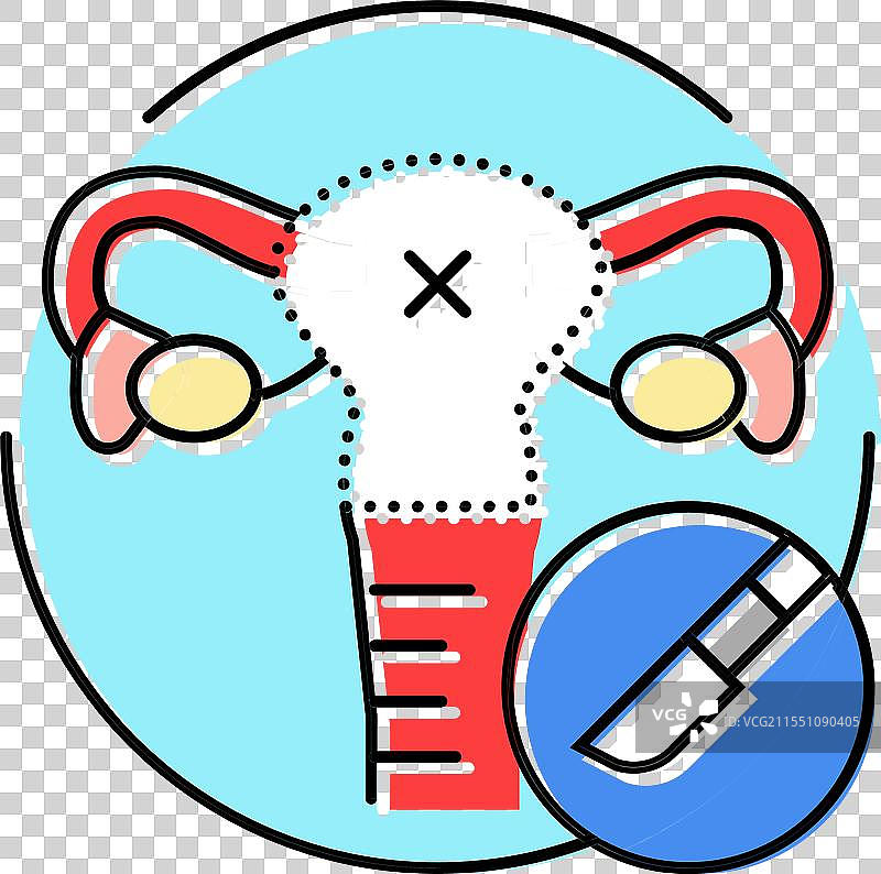 关节置换手术医生彩色图标图片素材