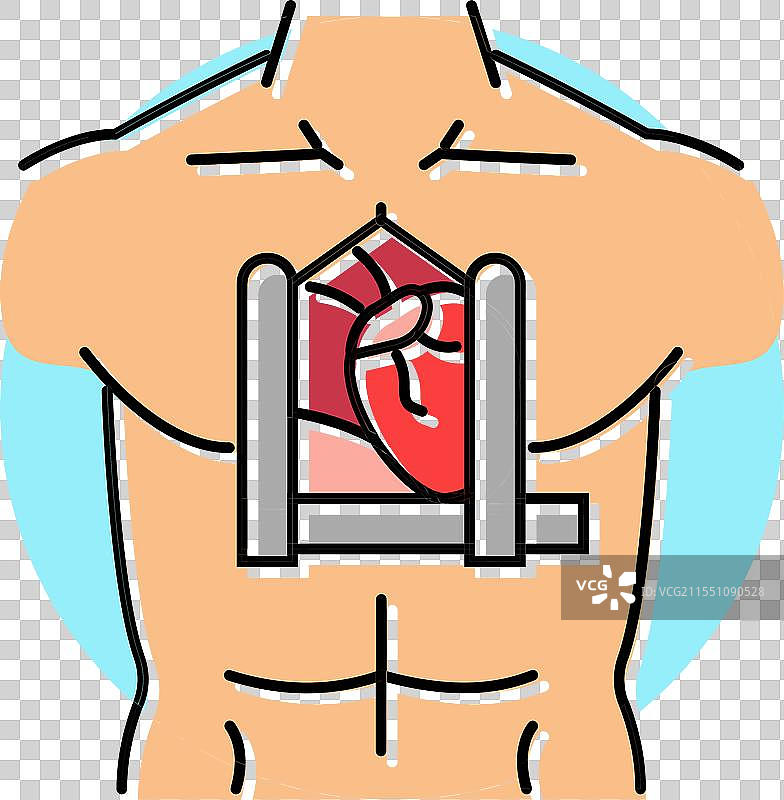 支架植入手术医院彩色图标图片素材