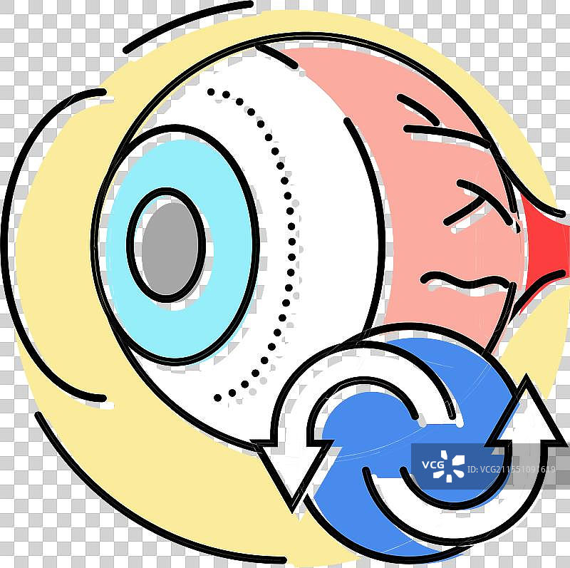 角膜移植手术彩色图标图片素材