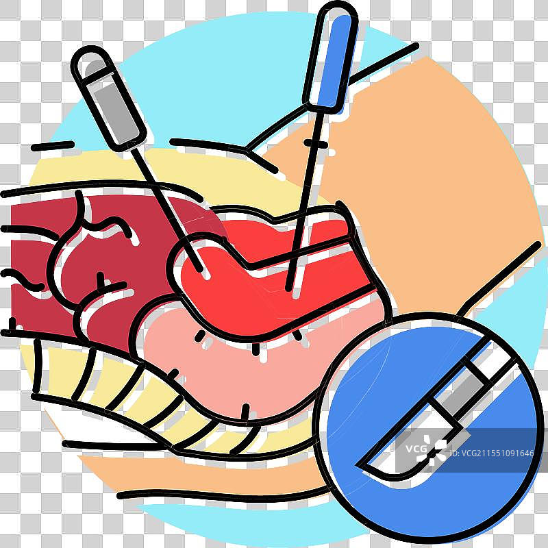 妇科腹腔镜彩色图标图片素材