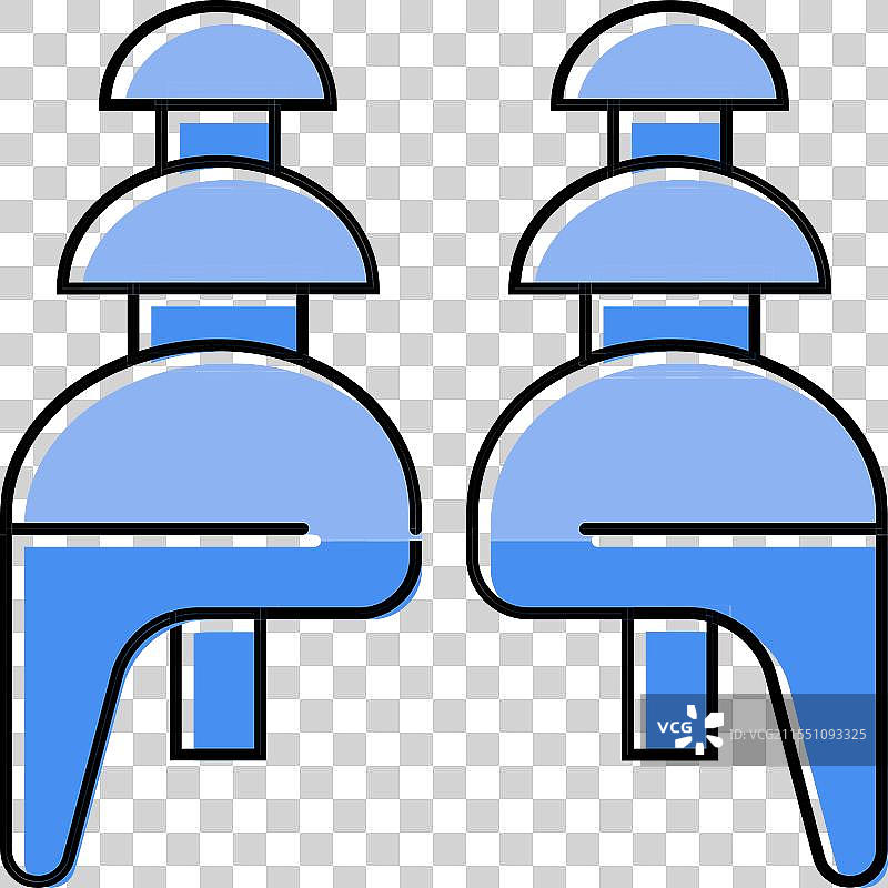 生物危害防护服个人防护装备彩色图标图片素材