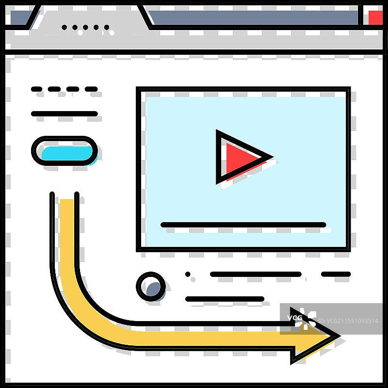 内部链接SEO彩色图标图片素材