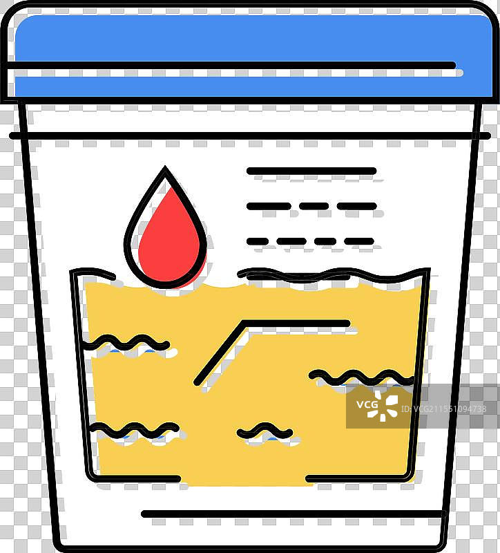 血尿 泌尿科 彩色图标图片素材