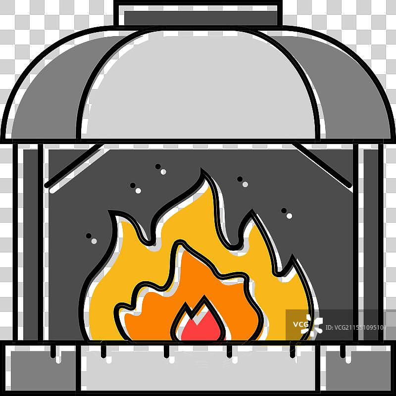 火焰铁匠 彩色图标图片素材