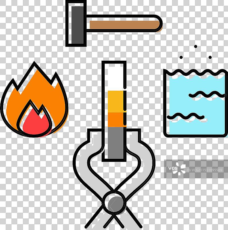 引人注目的黑smith彩色图标图片素材