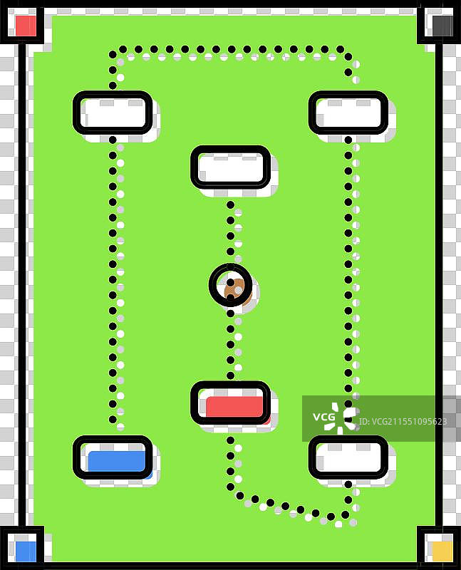 球场槌球游戏彩色图标图片素材