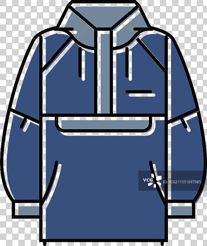 风衣街头服饰时尚色彩图标图片素材