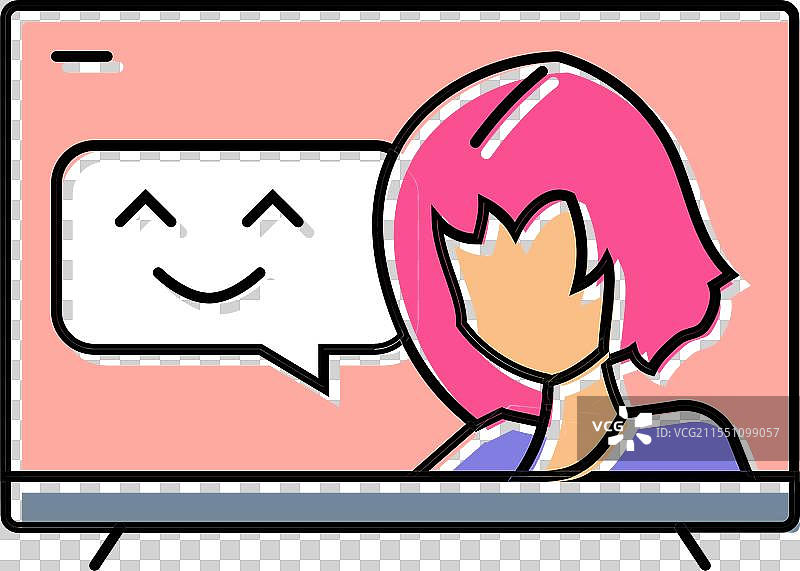 动漫可爱的彩色图标图片素材