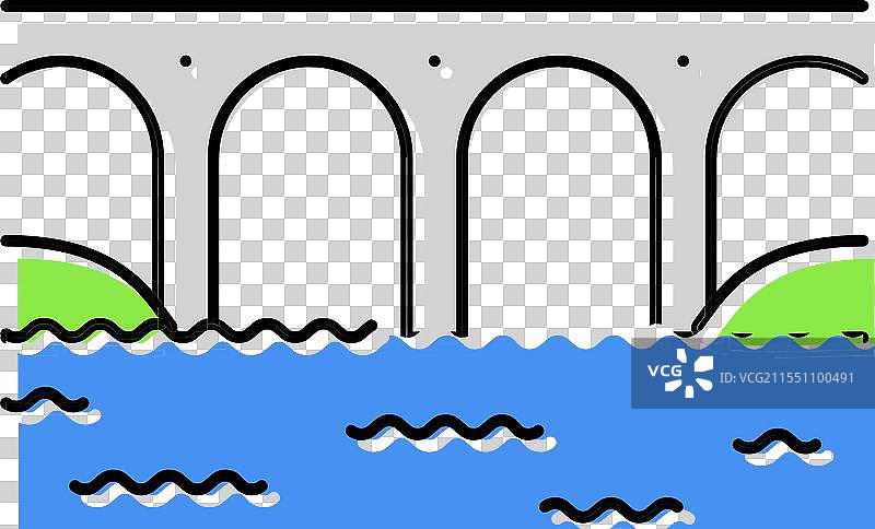 高架桥彩色图标图片素材