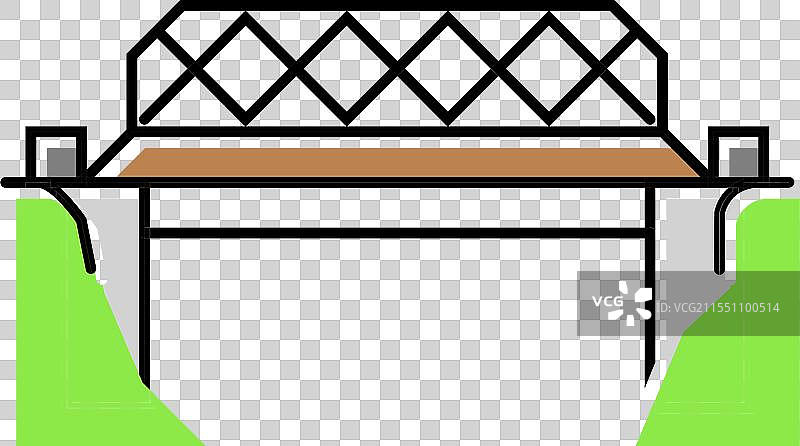 木桥彩色图标图片素材