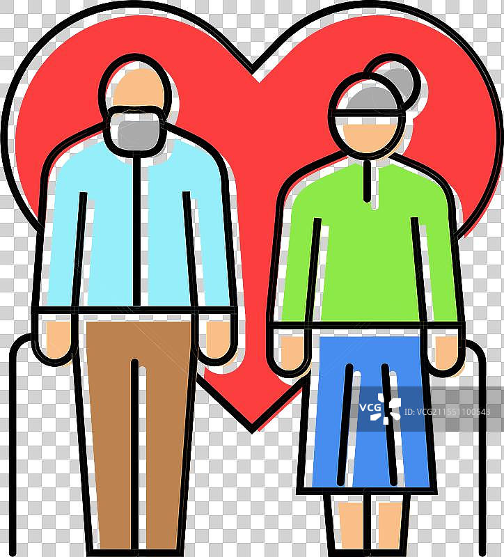 老年人休闲爱好彩色图标图片素材