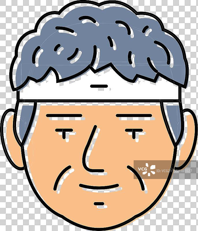 御宅男头像彩色图标图片素材