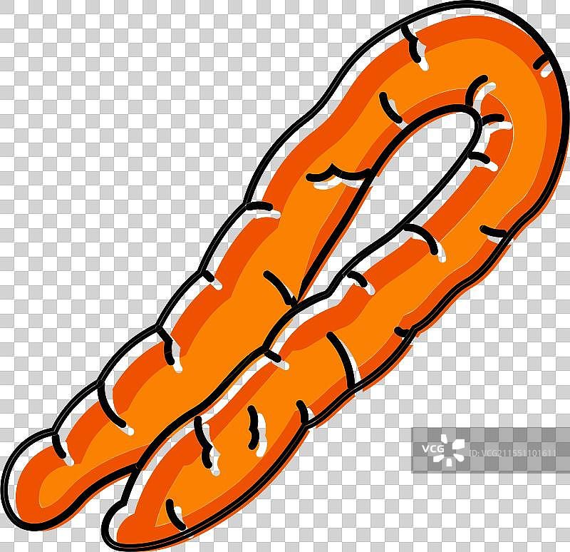 切片香肠肉 彩色图标图片素材