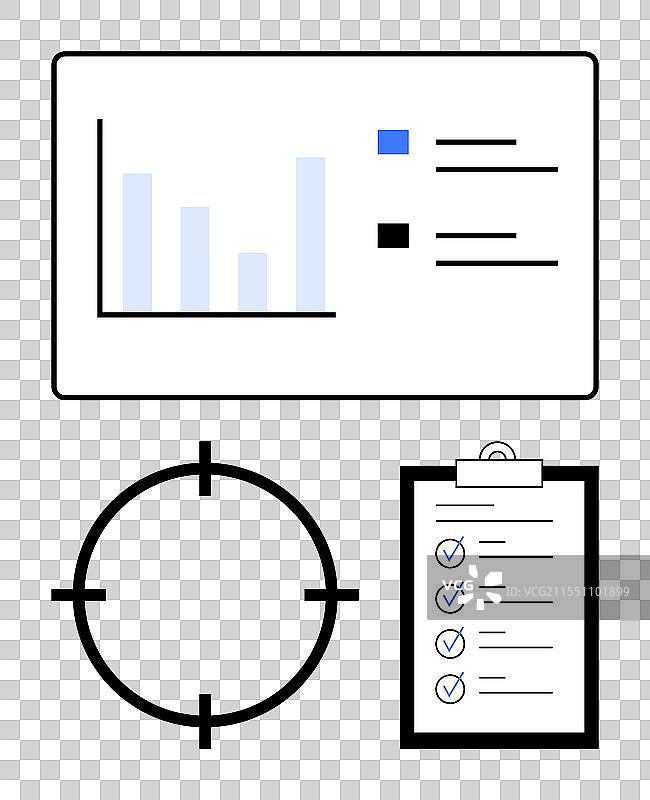 数据分析与目标达成概念图片素材