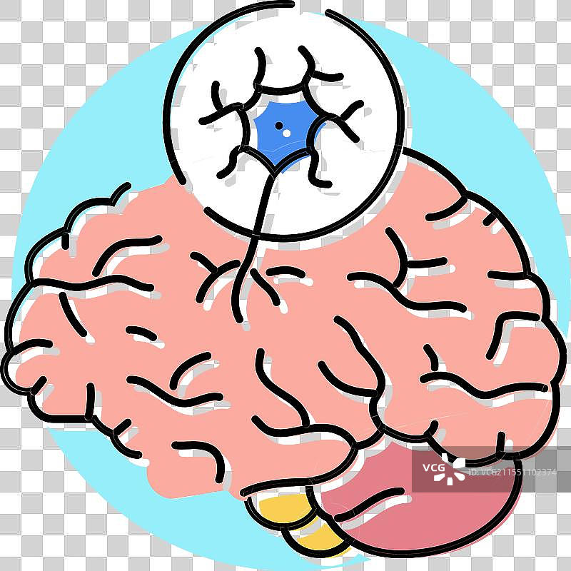 泰萨克斯病彩色图标图片素材