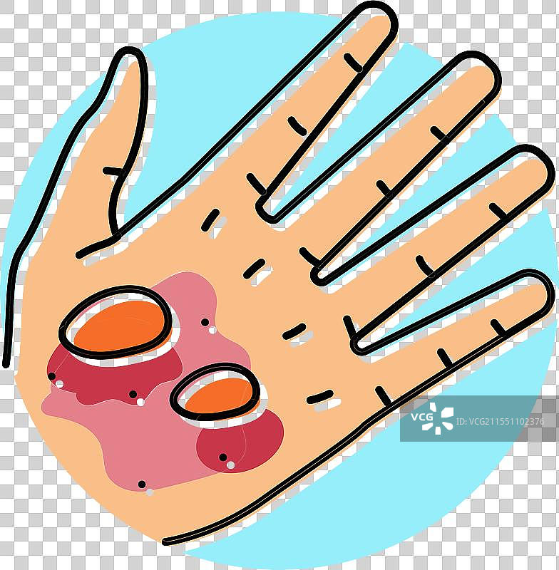 表皮松解症疾病彩色图标图片素材