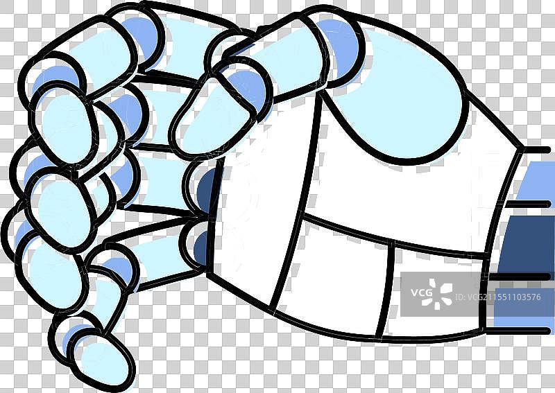 祈祷机器人手势彩色图标图片素材