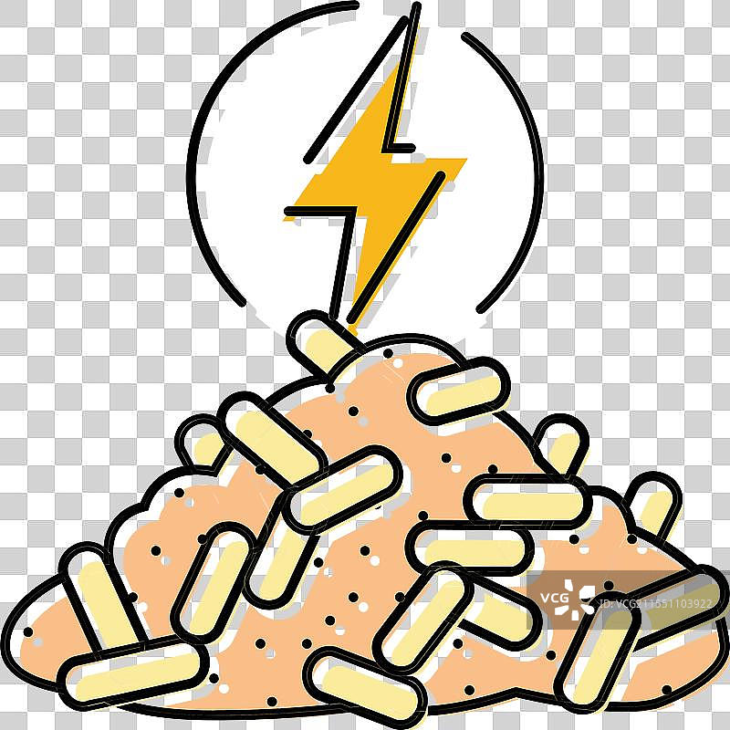 能源木颗粒彩色图标图片素材