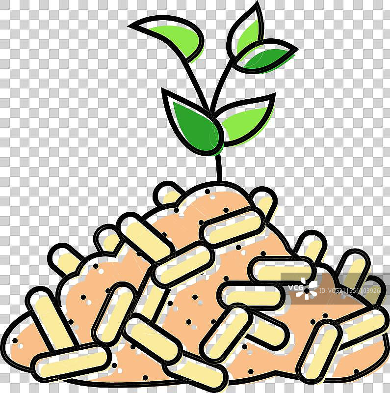 环保木颗粒彩色图标图片素材