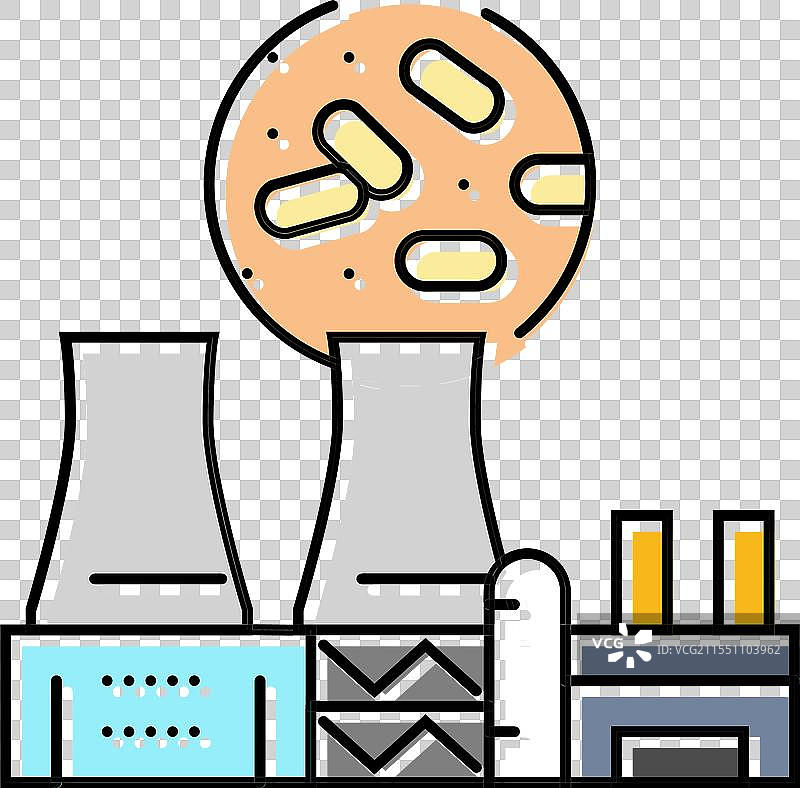 木屑颗粒的彩色图标图片素材