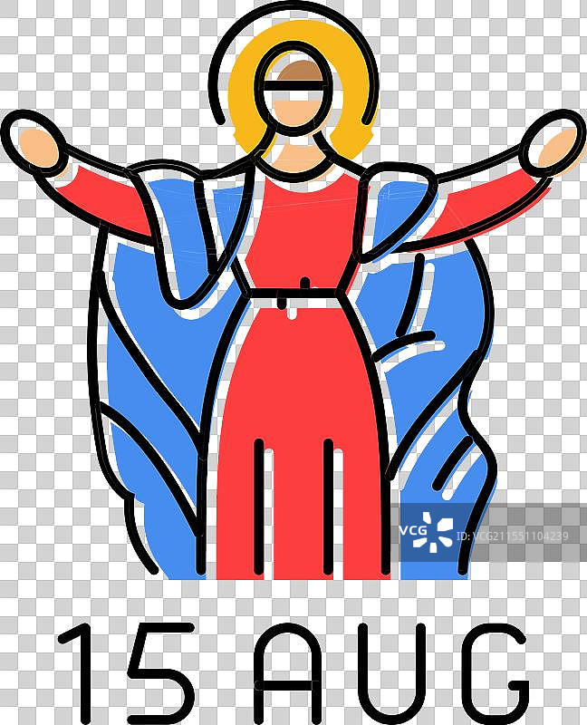 圣母升天节 天主教节日颜色图片素材