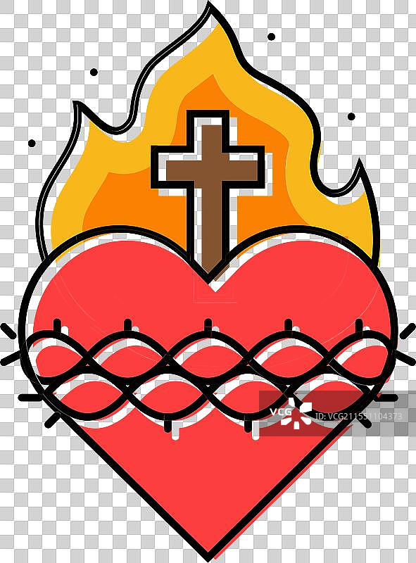 耶稣圣心节 天主教节日 色彩图片素材