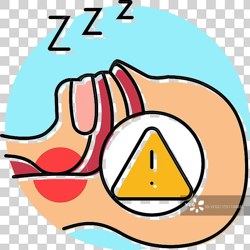 阻塞性睡眠呼吸暂停 肥胖 超重 颜色图片素材