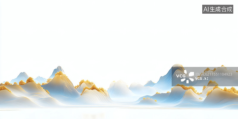 【AI数字艺术】山峦秋色背景图片素材