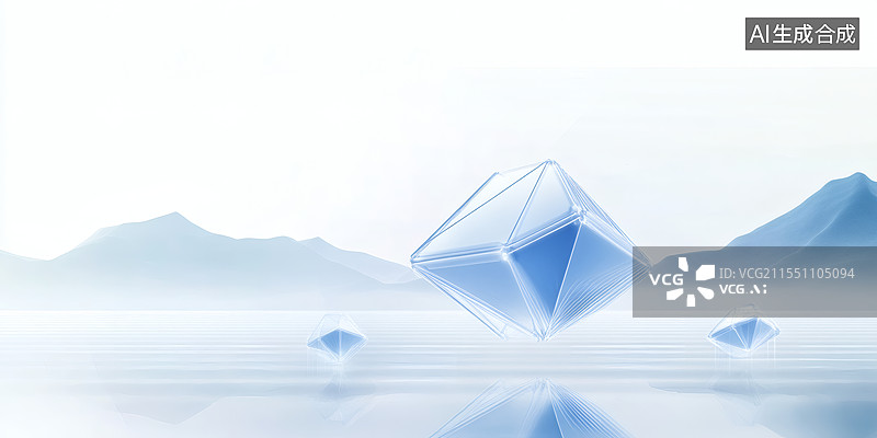 【AI数字艺术】冰晶幻境图片素材