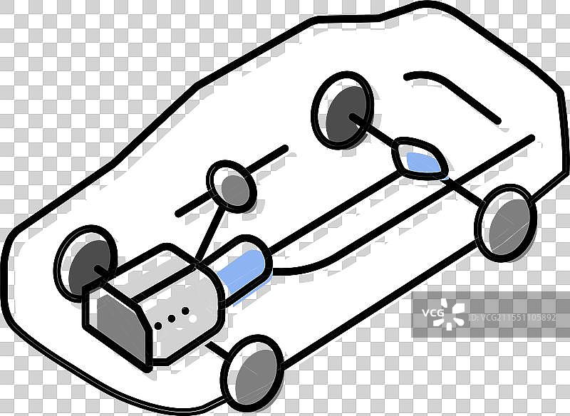 汽车安全气囊彩色图标图片素材