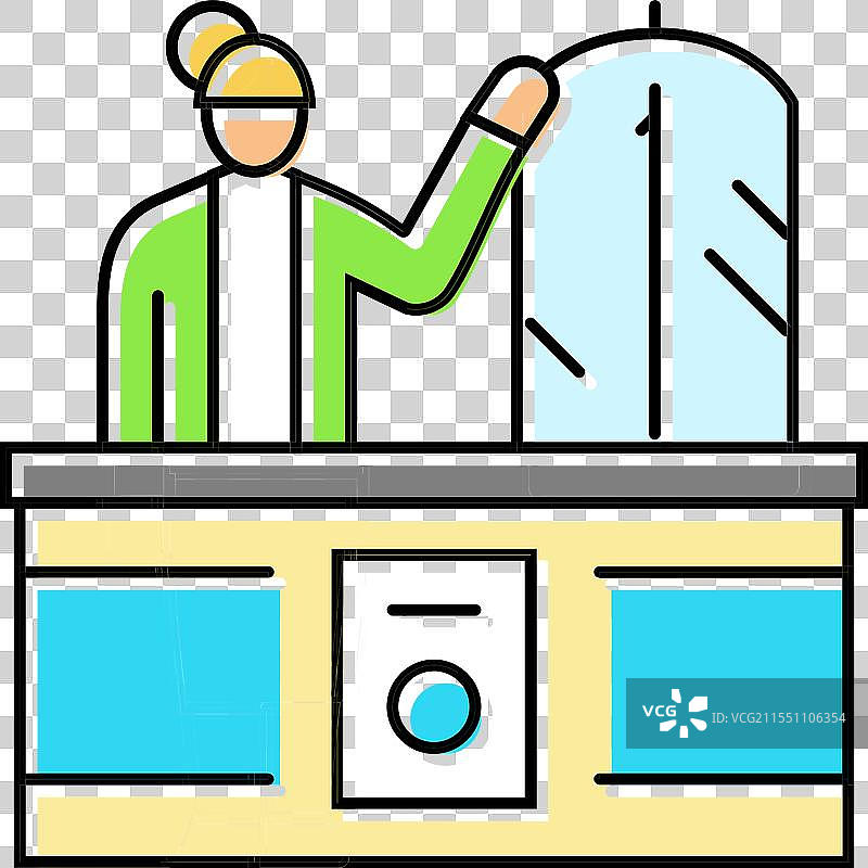 干洗洗衣洗涤颜色图标图片素材