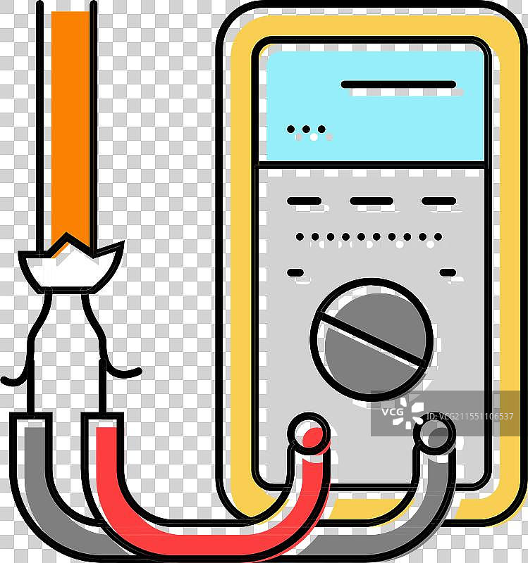 绝缘检查审计能源彩色图标图片素材