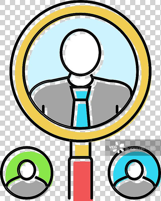 人才招聘业务彩色图标图片素材