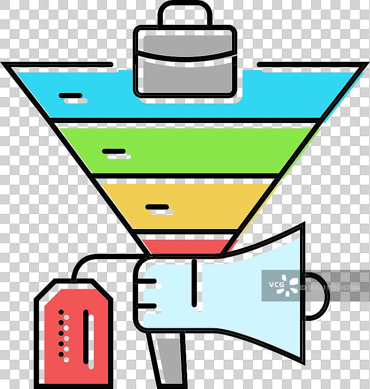 招聘营销业务工作职位彩色图标图片素材