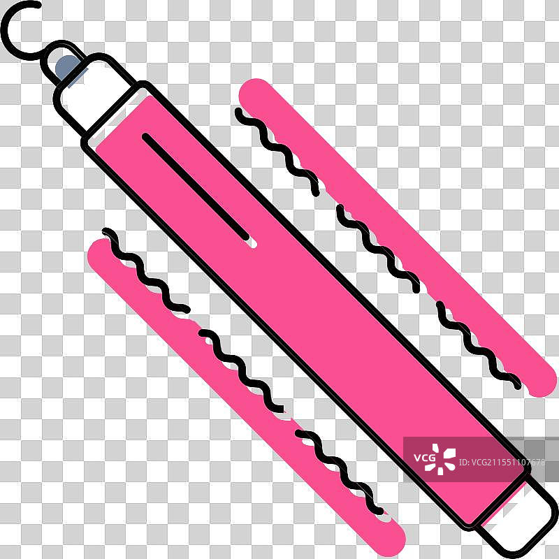 荧光棒狂欢复古色彩图标图片素材