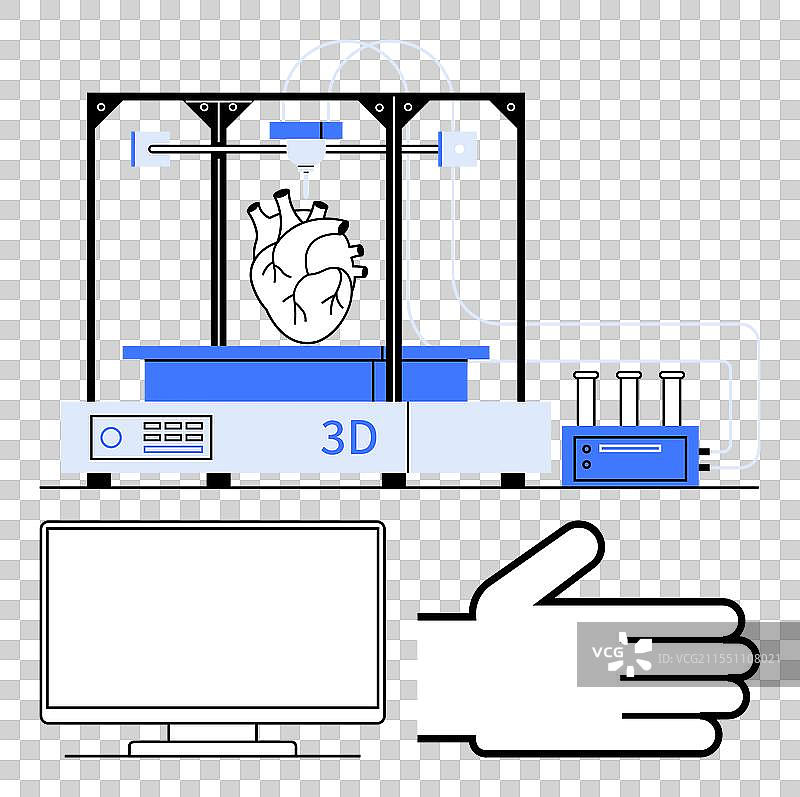 先进的3D打印技术创造人类图片素材