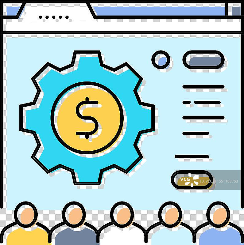 虚拟会议赞助机会色彩图片素材