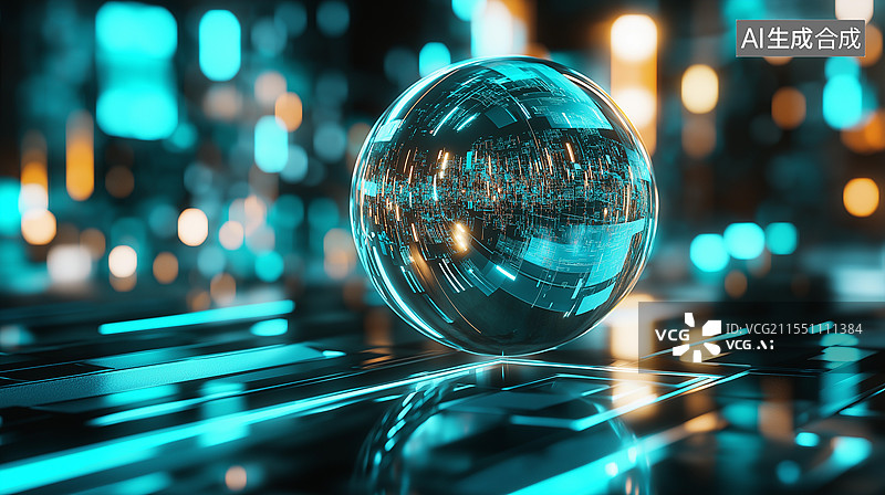 【AI数字艺术】未来科技主题海报——数字地球图片素材