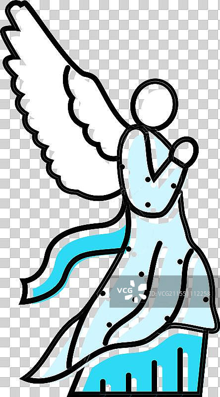 冬季冰雕彩色图标图片素材