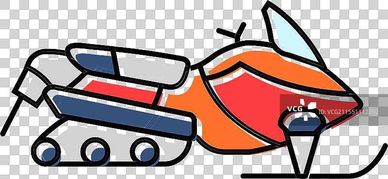 冬季胖轮自行车彩色图标图片素材