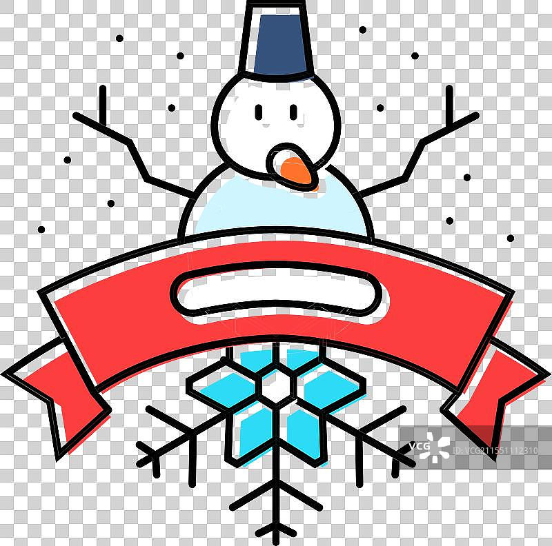 冬季雪地摩托车彩色图标图片素材