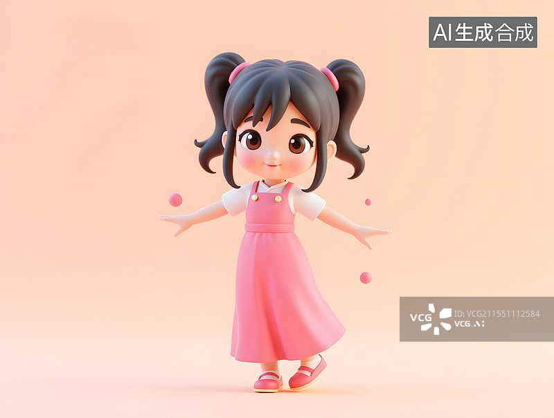 【AI数字艺术】跳舞3D角色的五四青年节人物概念插图图片素材