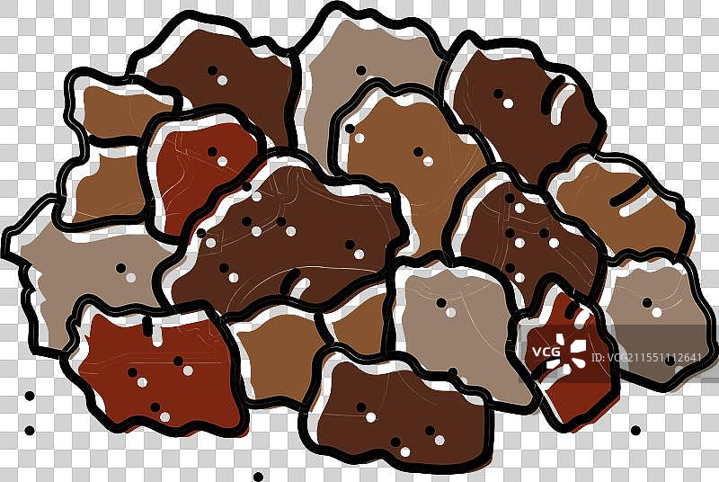 古古尔阿育吠陀草药彩色图标图片素材