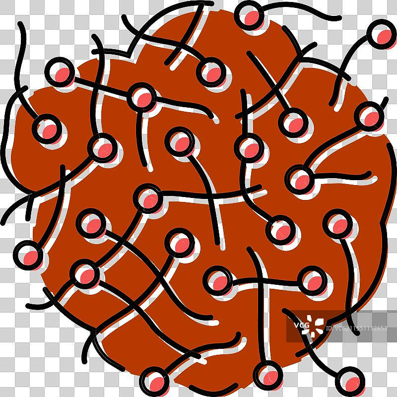 紫锥花阿育吠陀草药彩色图标图片素材